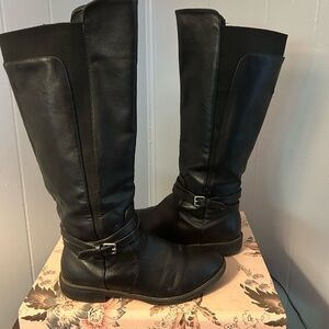 Black knee high boots